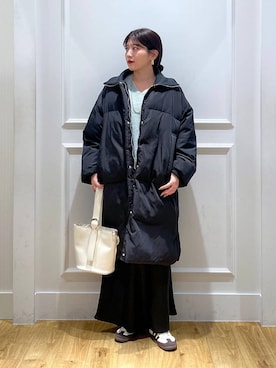 「アイテム（ダウンジャケット/コート）」を使った、mahoさん（レディース・162cm・20代）の冬コーディネート