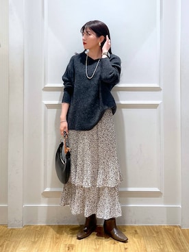 「LE VERNIS（ル・ベルニ）のアイテム」を使った、mahoさん（レディース・162cm）の冬コーディネート