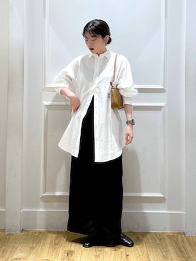 「アイテム（シャツワンピース）」を使った、mahoさん（レディース・162cm）の秋コーディネート