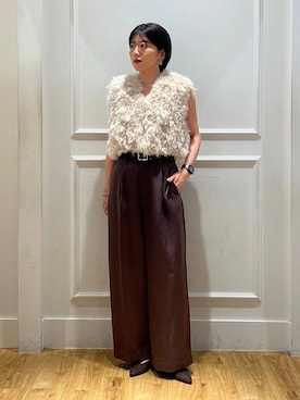 「A part by（アパートバイ）のアイテム（ベルト）」を使った、mahoさん（レディース・162cm）の秋コーディネート