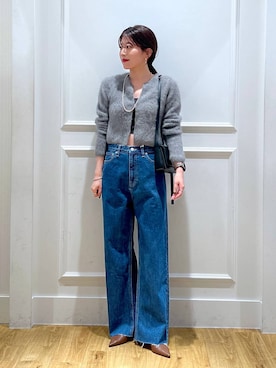 「A part by（アパートバイ）のスクエアミニショルダー（ショルダーバッグ）」を使った、mahoさん（レディース・162cm）の秋コーディネート
