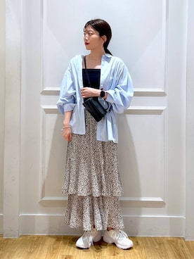 「EU,US NEW BALANCE（イーユーユーエスニューバランス）のアイテム」を使った、mahoさん（レディース・162cm）の秋コーディネート