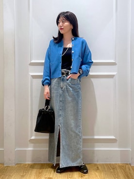 「A part by（アパートバイ）のヒールローファー（ローファー）」を使った、mahoさん（レディース・162cm）の秋コーディネート