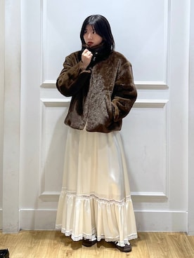 「A part by（アパートバイ）のアイテム（その他アウター）」を使った、mahoさん（レディース・162cm）の秋コーディネート