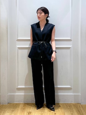 「アイテム（ベスト）」を使った、mahoさん（レディース・162cm・20代）の夏コーディネート