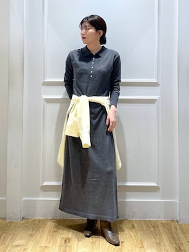 「アイテム（シャツワンピース）」を使った、mahoさん（レディース・162cm・20代）の秋コーディネート
