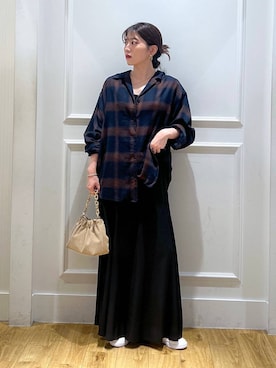 「A part by（アパートバイ）のアイテム（スニーカー）」を使った、mahoさん（レディース・162cm）の秋コーディネート