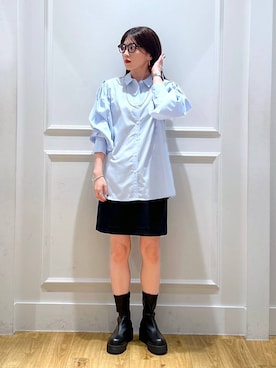 「e/rm（イーアールエム）のアイテム」を使った、mahoさん（レディース・162cm）の秋コーディネート