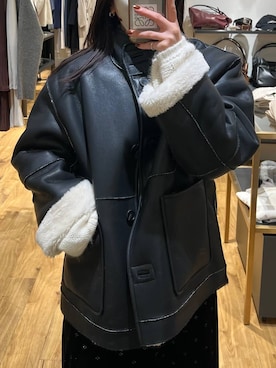 「apart by lowrys」｜「アイテム（その他アウター）」を使った、mahoさん（レディース・162cm）の冬コーディネート