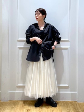 「e/rm（イーアールエム）のアイテム」を使った、mahoさん（レディース・162cm）の秋コーディネート