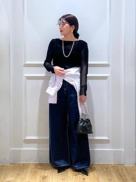 「e/rm（イーアールエム）のアイテム」を使った、mahoさん（レディース・162cm）の春コーディネート