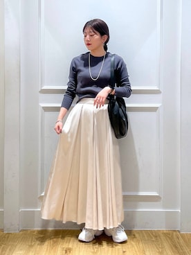 「EU,US NEW BALANCE（イーユーユーエスニューバランス）のアイテム」を使った、mahoさん（レディース・162cm）の秋コーディネート