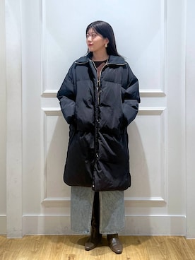 「アイテム（ダウンジャケット/コート）」を使った、mahoさん（レディース・162cm・20代）の冬コーディネート