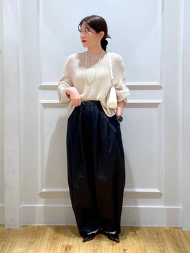 「A part by（アパートバイ）の【2WAY】フトベルトショルダーバッグ（ショルダーバッグ）」を使った、mahoさん（レディース・162cm）の夏コーディネート