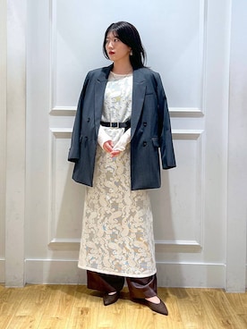 「A part by（アパートバイ）のアイテム（ベルト）」を使った、mahoさん（レディース・162cm）の秋コーディネート