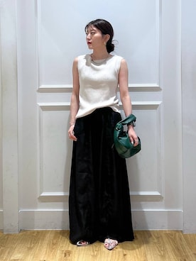 「アイテム（ニット/セーター）」を使った、mahoさん（レディース・162cm・20代）の夏コーディネート