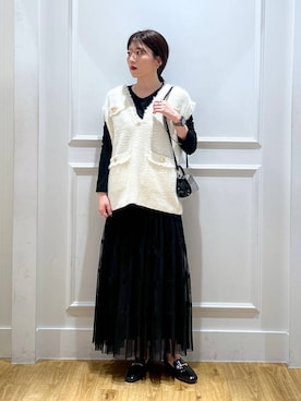 「A part by（アパートバイ）のヒールローファー（ローファー）」を使った、mahoさん（レディース・162cm）の秋コーディネート
