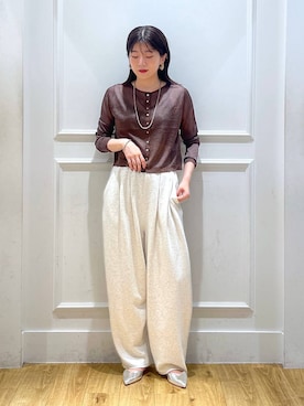 「A part by（アパートバイ）のアイテム（スウェットパンツ）」を使った、mahoさん（レディース・162cm）の夏コーディネート