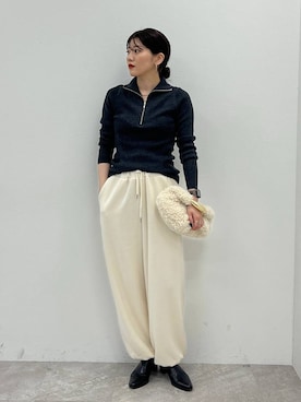 「e/rm（イーアールエム）のアイテム（パンツ）」を使った、mahoさん（レディース・162cm）の秋コーディネート