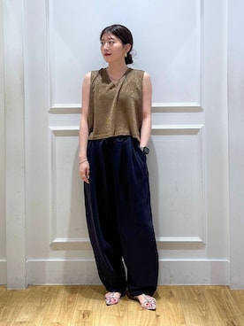 「アイテム（スウェットパンツ）」を使った、mahoさん（レディース・162cm・20代）の夏コーディネート