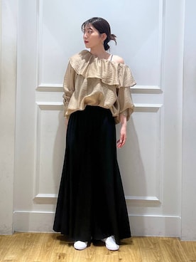 「A part by（アパートバイ）のアイテム（スニーカー）」を使った、mahoさん（レディース・162cm）の秋コーディネート