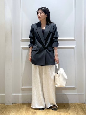 「A part by（アパートバイ）のアイテム（スウェットパンツ）」を使った、mahoさん（レディース・162cm）の秋コーディネート