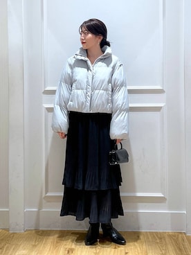 「アイテム（ダウンジャケット/コート）」を使った、mahoさん（レディース・162cm・20代）の秋コーディネート