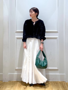「e/rm（イーアールエム）のアイテム（トップス）」を使った、mahoさん（レディース・162cm）の秋コーディネート