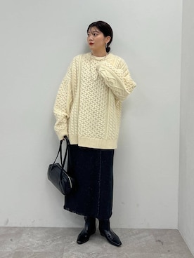 「e/rm（イーアールエム）のアイテム」を使った、mahoさん（レディース・162cm）の秋コーディネート