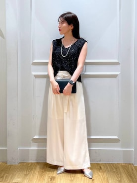 「A part by（アパートバイ）のスクエアミニショルダー（ショルダーバッグ）」を使った、mahoさん（レディース・162cm）の夏コーディネート