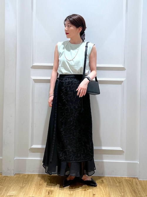 【THEAIRTOWN】ラブ ラップスカート メッシュ レース A part by スカート メッシュレースラップスカート レディース