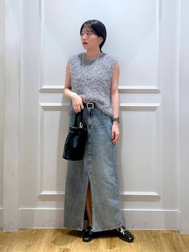 「A part by（アパートバイ）のヒールローファー（ローファー）」を使った、mahoさん（レディース・162cm）の秋コーディネート