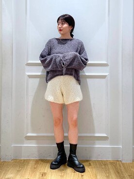 「e/rm（イーアールエム）のアイテム」を使った、mahoさん（レディース・162cm）の秋コーディネート