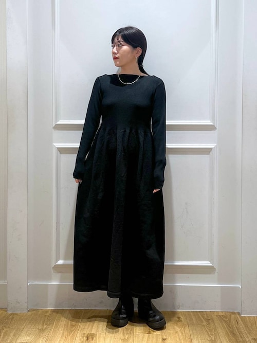 【コンビニ受取対応商品】 セール】ホールガーメントボートネックワンピース（ワンピース ワンピース