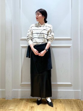 「e/rm（イーアールエム）のアイテム」を使った、mahoさん（レディース・162cm）の冬コーディネート