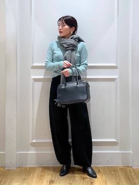 「A part by（アパートバイ）のアイテム（ストール/ショール）」を使った、mahoさん（レディース・162cm）の冬コーディネート