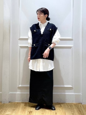 「アイテム（シャツワンピース）」を使った、mahoさん（レディース・162cm）の秋コーディネート