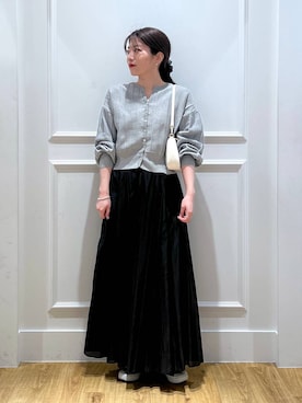 「A part by（アパートバイ）の【2WAY】フトベルトショルダーバッグ（ショルダーバッグ）」を使った、mahoさん（レディース・162cm）の春コーディネート