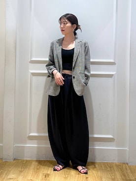 「A part by（アパートバイ）のアイテム（ジャケット/アウター、ブラック系）」を使った、mahoさん（レディース・162cm）の秋コーディネート