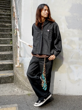 「BEN DAVIS（ベンデイビス）のアイテム」を使った、Ryoさん（メンズ・175cm）の冬コーディネート