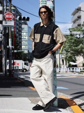 「BEN DAVIS（ベンデイビス）のアイテム」を使った、Ryoさん（メンズ・175cm）の夏コーディネート