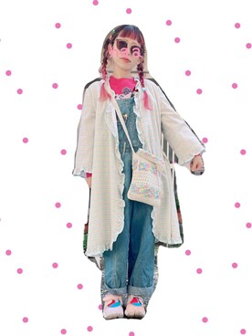 「古着好きな人と繋がりたい」｜「アイテム（オールインワン・サロペット）」を使った、naaさん（レディース・153cm）の春コーディネート