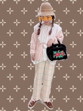 「feiler（フェイラー）のアイテム」を使った、naaさん（レディース・153cm）の秋コーディネート