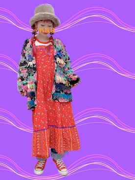 「VINTAGE（ヴィンテージ）のアイテム（ワンピース）」を使った、naaさん（レディース・153cm）の春コーディネート