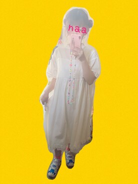 「BEAMS（ビームス）のアイテム（ワンピース）」を使った、naaさん（レディース・153cm）の夏コーディネート