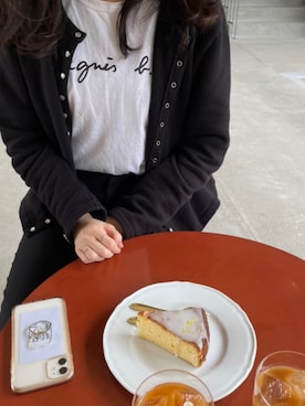 「agnes b.（アニエスベー）のM001 CARDIGAN カーディガンプレッション（カーディガン/ボレロ）」を使った、yucaiさん（レディース・155cm）の夏コーディネート