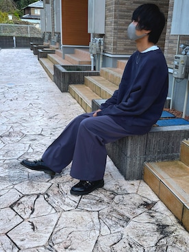 「DAIRIKU（ダイリク）のアイテム（スウェット）」を使った、伸輔さん（メンズ・168cm）の秋コーディネート