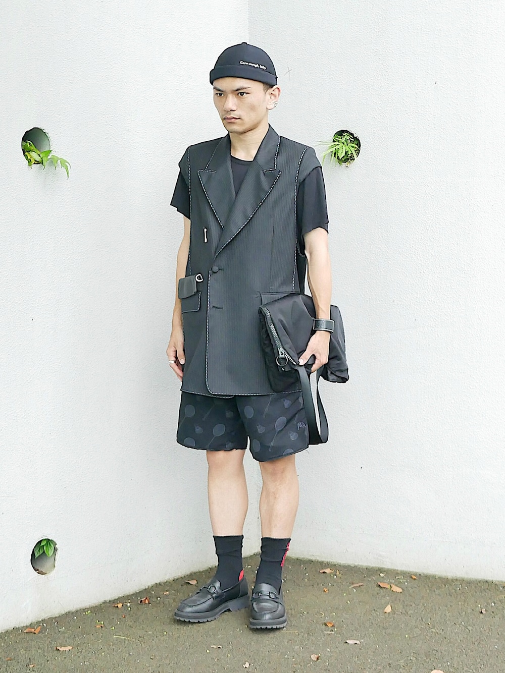 「低身長、低身長男子、低身長コーデ、soe、soduk、LOEWE、ユニクロU、UNIQLO U、JW Anderson x UNIQLO、maisonspecial、KIJIMA TAKAYUKI、ジャケットベスト、テーラードベスト、ロングベスト、ダブルベスト」｜「ブログ・YouTubeのアイテム（その他、その他）」を使った、小柄の小松@162cmさん（メンズ・162cm）の夏コーディネートの1枚目の写真
