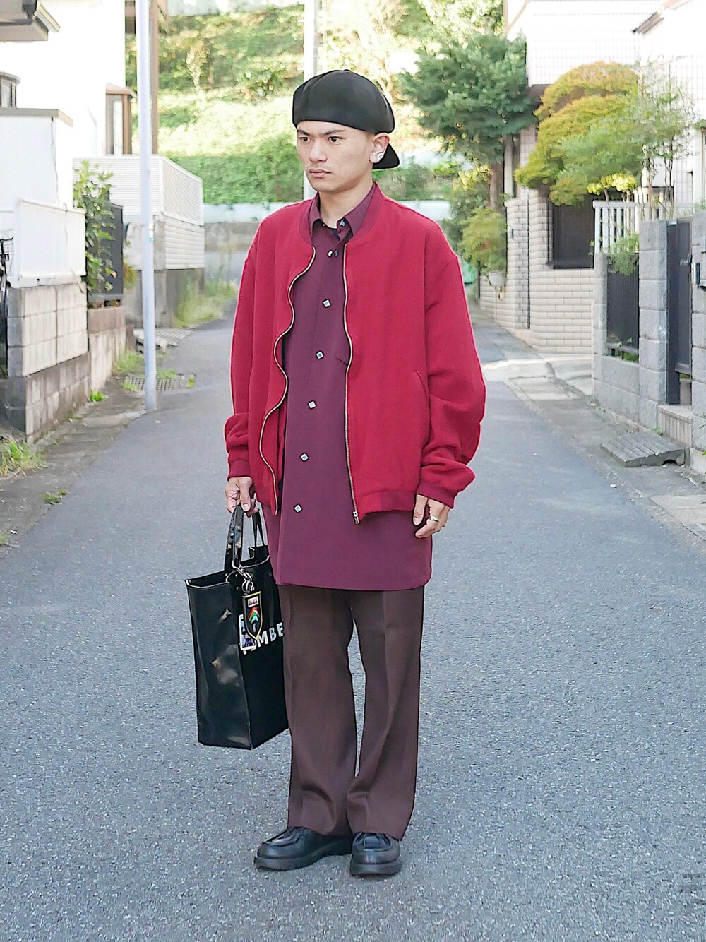 「低身長、低身長男子、低身長コーデ、低身長ファッション、soe、KLEMAN、キャスケット後ろ被り、チロリアンシューズ、ボンバージャケット、ボマージャケット、縮絨、ロングシャツ、ウエスタンシャツ、ショート丈、ショート丈アウター」｜「ブログ・YouTubeのアイテム（その他、その他）」を使った、小柄の小松@162cmさん（メンズ・162cm）の秋コーディネートの1枚目の写真