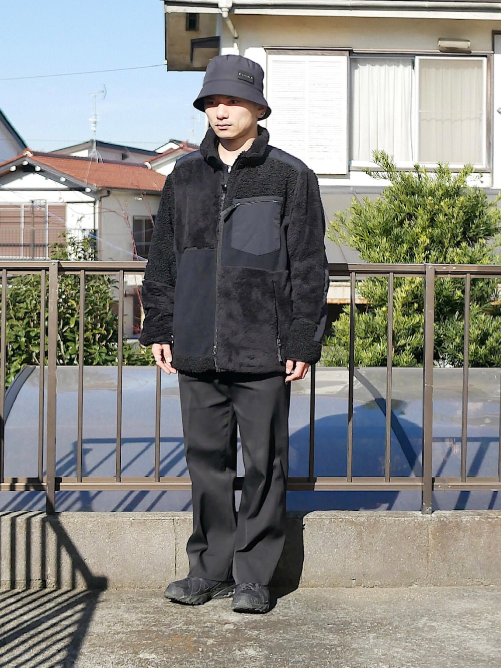 「低身長、低身長男子、低身長コーデ、低身長ファッション、soe、ユニクロエンジニアドガーメンツ、ユニクロ×ガーメンツ、ユニクロ×エンジニアドガーメンツ、フリースジャケット、ボアフリース、ボアジャケット、CULLNI、610t、スタンドカラージャケット、スタンドカラーブルゾン」｜「ブログ・YouTubeのアイテム（その他、その他）」を使った、小柄の小松@162cmさん（メンズ・162cm）の冬コーディネートの1枚目の写真